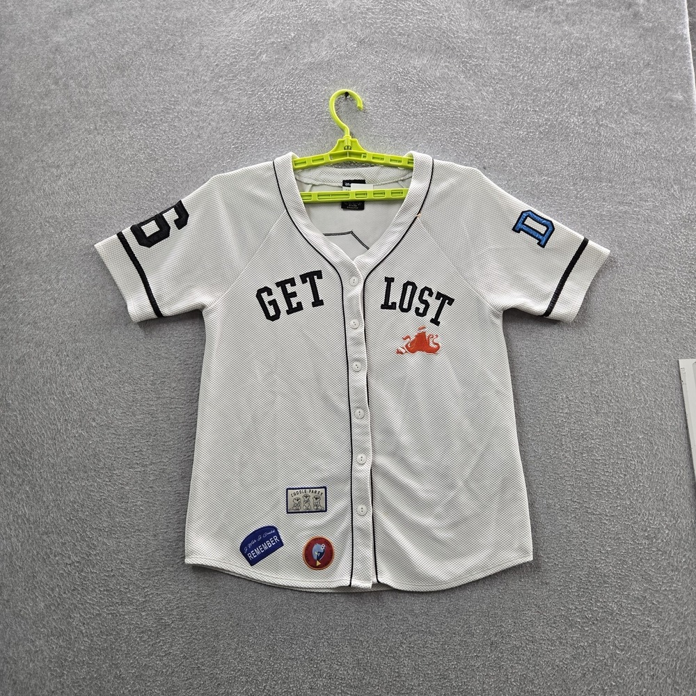 Disney x Forever 21 Women Jersey L White Pixar Finding Dory Embroidered Baseball